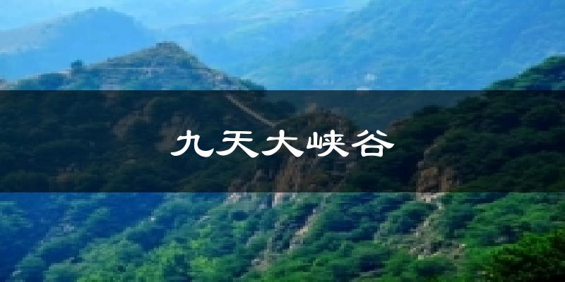 九天大峡谷今日天气